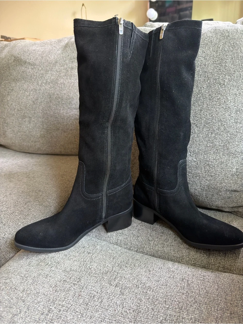Marc Fisher Black Suede Over-the-Knee Boots